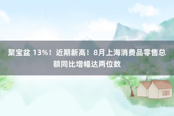 聚宝盆 13%！近期新高！8月上海消费品零售总额同比增幅达两位数